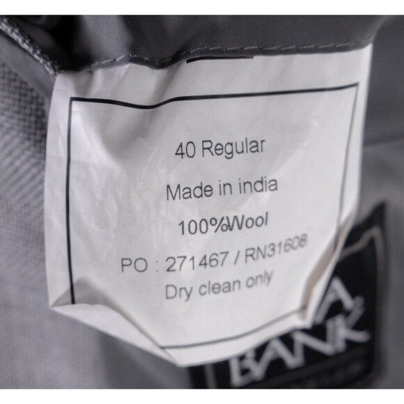 Jos A Bank 40R Tailored Fit Traveler Sport Coat Blazer Jacket Wool 2 Button EUC - Picture 12 of 14